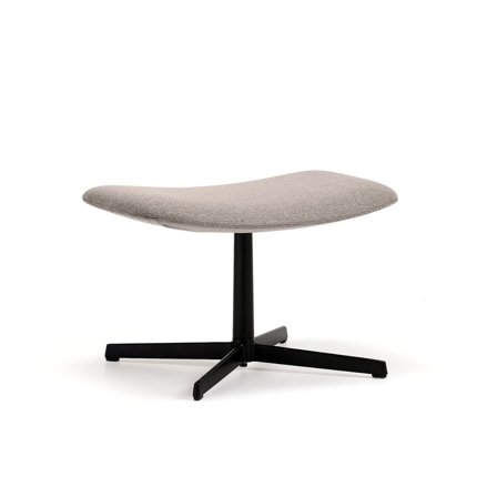 Footstool LANGLEY, black/taupe