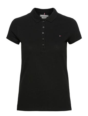 Heritage Short Sleeve Slim Polo T-shirts & Tops Polos Musta Tommy Hilfiger