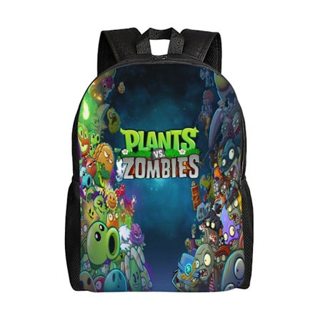 Plants Vs Zombies Ryggsäckar För Pojkar Flickor, Cartoon Laptop Väskor Lättviktig Hållbar Ryggsäck Skolväska För Tonåringar Grundskolan Mellanskolan 