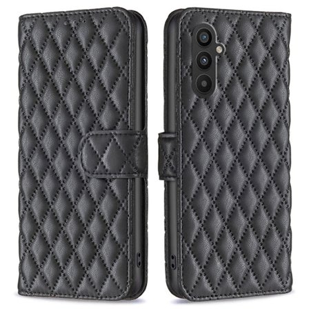 SKALO Samsung A25 5G BINFEN COLOR Tikattu Lompakko - Musta