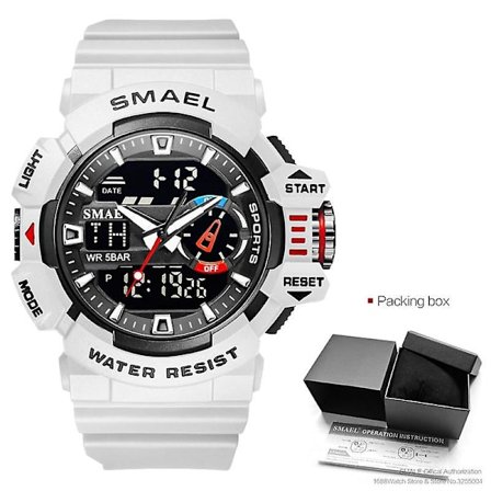 Smael Yellow Sport Elektroniska Digial Klockor Herr Väckarklocka Dual Time Watch Relogio Masculino Reloj Hombre Montre