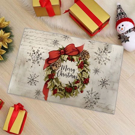 Jule skridsikker bademåtte til badeværelse, 15.7