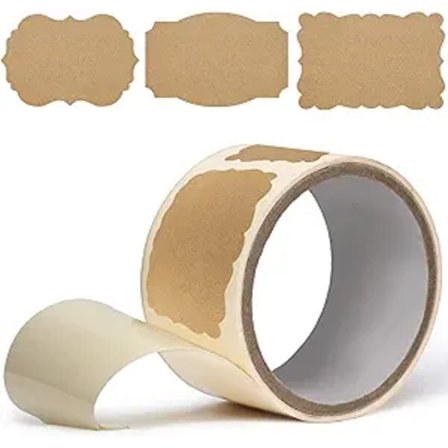 5 × 7,5 cm (rulla, jossa 100 etikettiä) Aaltopahviset etikettilaput - Bro