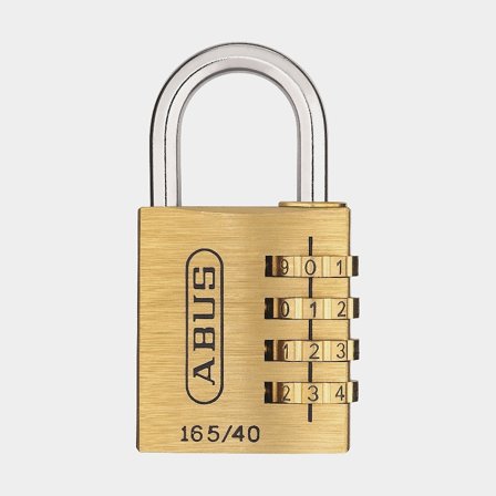 Combination padlock / combination lock ABUS 165/40, Ø6 mm, brass