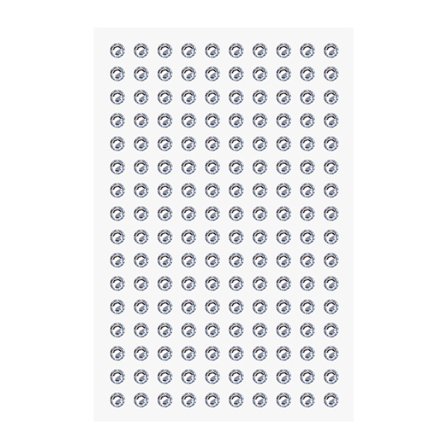 Itsekiinnittyvä kasvojen hiukset jalokivet strassit kristallitarra Body J