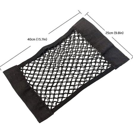 Bilnätväska Förvaringsväska Mesh Nätväska Bil Baksäte Bagageutrymme Säte Förvaringsväska Elastisk Snör Nät Magiskt Klistermärke Fickväska Auto 