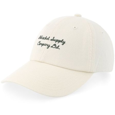Herschel - Vit unconstructed Keps - "Sylas Cotton Cap Vintage White Dad Cap " @ Hatstore