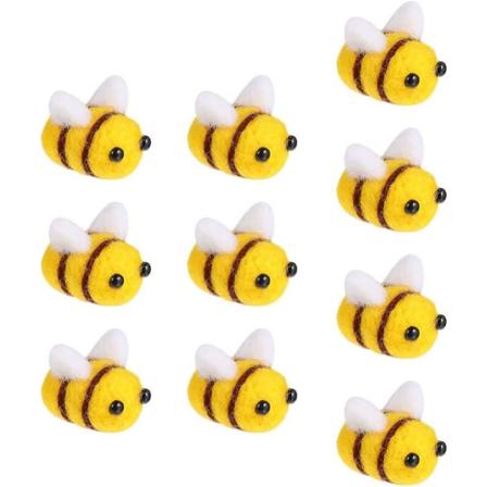 20 Huopamehiläisen Minikäsityöt Mehiläisen Käsityöpalloja Mehiläisen Pom Poms Diy Käsityökoristeet