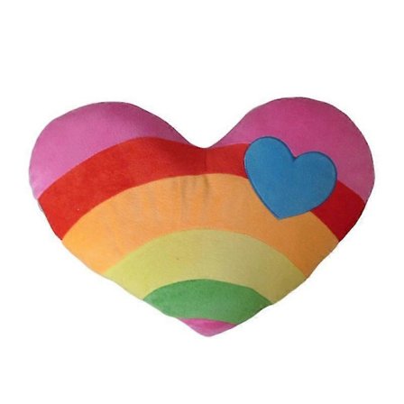 Sateenkaari Sydän Tyyny Söpö Painettu Rakkaus Sydän Pehmeä Selkätyyny Koriste PP Puuvilla Täytetty Sohva Tyyny_Yllätys