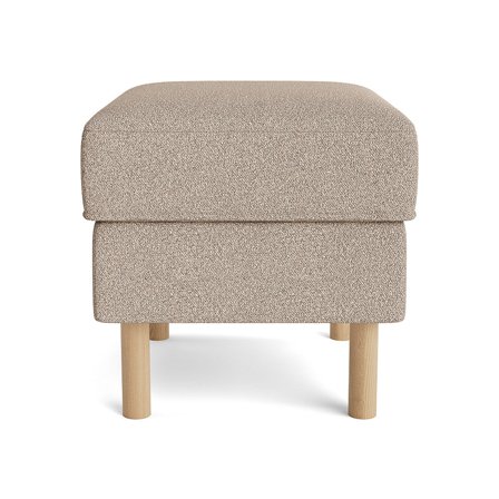 Vitra Loop Beige Puf - Komfortabel Fodskammel / Skammel - Stilfuldt Design - 52x46x43cm - Perfekt til Stuen & Soveværelset