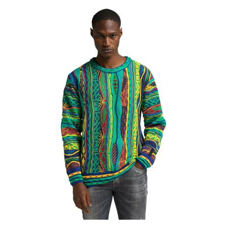 Carlo Colucci Knitting sweater with Intarsien Cucco Blå, Herre