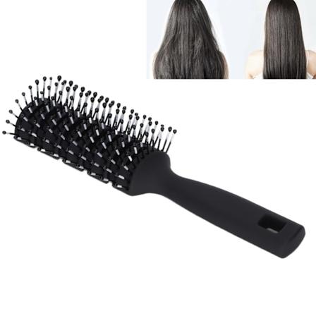 Hiusten selvitt miseen tarkoitettu ABS-muovista valmistettu antistaattinen, liukumaton, tuulettuva hierontasuulake, jossa on ripustusreik 