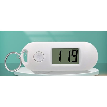 Nøkkelring Lommeur: LED Digital Lommeur Hengeur for Studenter Hvit