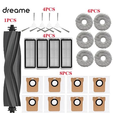 Dreame L20 Ultra Robotstøvsuger Reservedele Dreame L30 Ultra Gummi Hovedsidebørster Moppeklude HEPA-filtre Støvpose Tilbehør