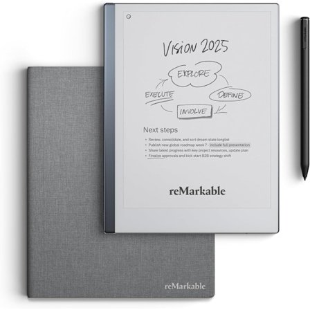 reMarkable 2 RM110 – Digital anteckningsbok / E-boksläsare med RM310 Grey-fodral och Marker Plus RM212