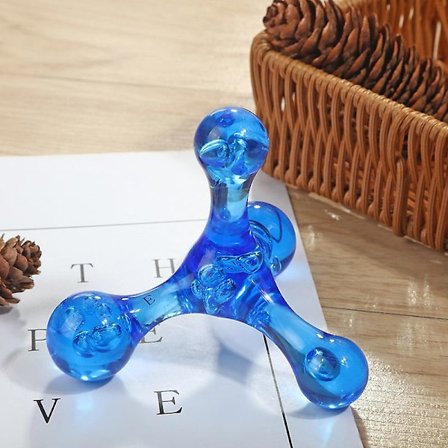 Böjd massageapparat i plast med 5 rader, kreativ massageapparat i plast med järnpelare