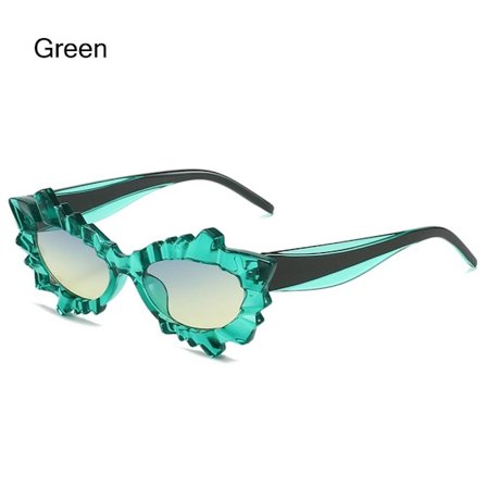 Cat Eye Solglasögon Irregular Solglasögon GRÖN GRÖN