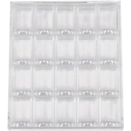 20 Bælter Akryl Makeup Organizer Neglekunst Opbevaringsboks Klar Display Organizer Holder Til Negle Rhinestone Perler Boks Transparent