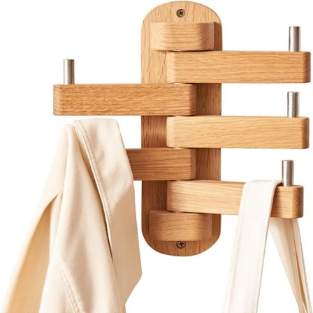 Ek-kleshenger, Veggkleshenger i tre for entré, stue, soverom, bad