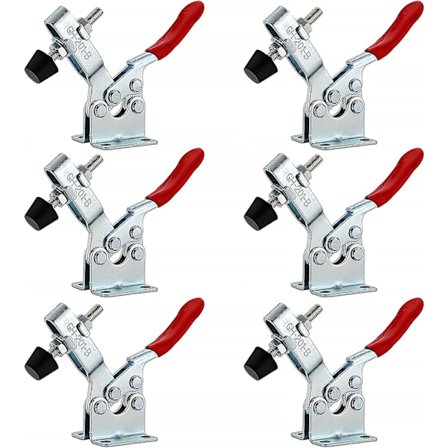 6 stk Gh-201b vandret vippeklemme, vippeklemme, lynklemmekapacitet Quick release knæstangsspændere til maskiner, træbearbejdning 90 kg
