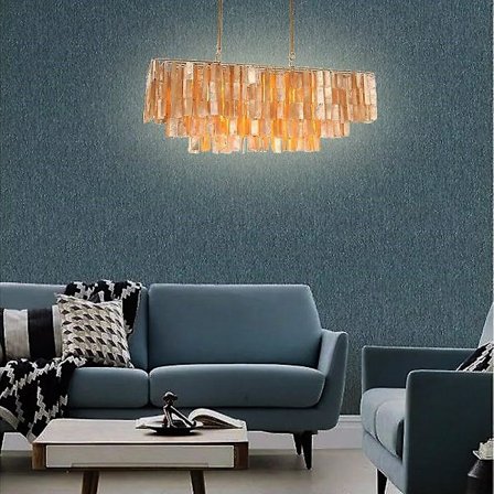 77cm Hängande Lykta Design Chandelier Metall Mässing Klassisk