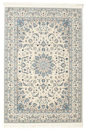 Nain Emilia 160X230 Cream White/Light Blue Medallion Rug