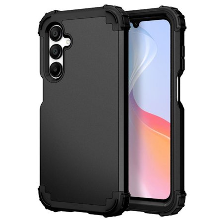 SKALO Samsung A16 Shockproof Armor Hybrid Cover - Sort