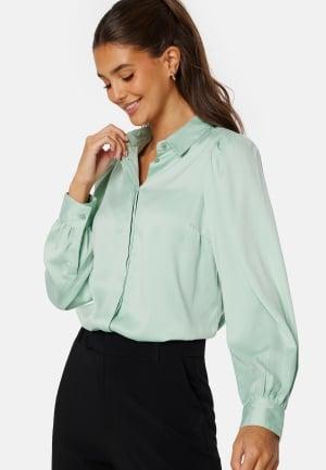 BUBBLEROOM Nicole Puff Sleeve Shirt 40 Dusty green Puserot & Kauluspaidat Dam