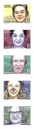 Danmark - Hverdagens helte - Postfrisk sæt 5v