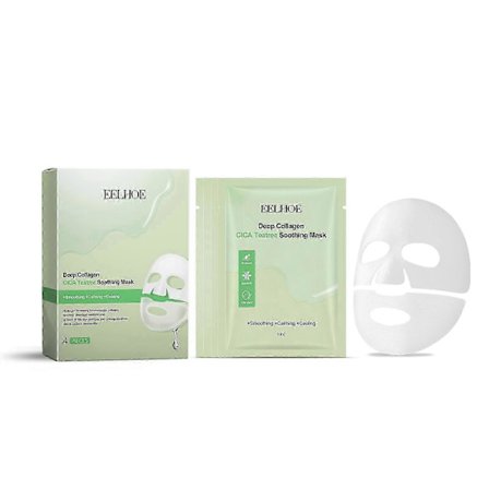 Collagen Tea Tree Hudvårdsmask Set - Återfuktande, Fuktgivande, Uppljusande, 4 st