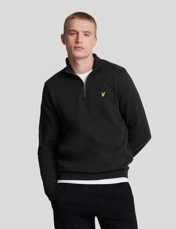 Lyle & Scott Loopback Quarter Zip Sweat - Black - XL