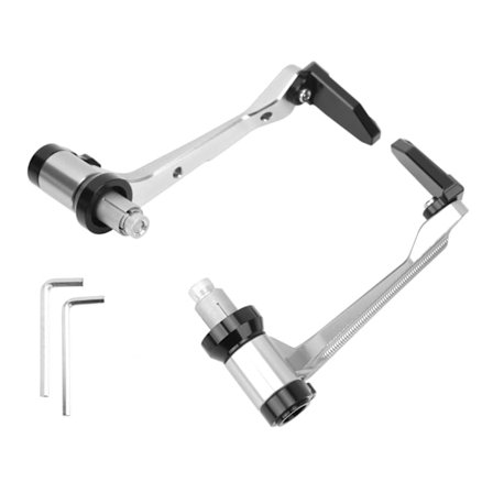 Motorcykel Håndbeskytter Styrbremse Koblingsgreb Beskytter Udskiftning til Suzuki med 22mm/0.87inc Styrstang Sølv