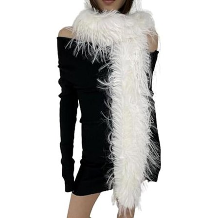Dame Høst Vinter Skjerf, Lett Stort Varmt Koselig Skjerf, Y2K Mote Kashmir Skjerf Faux Pels Plysj Skjerf for Kaldt Vær Hvit