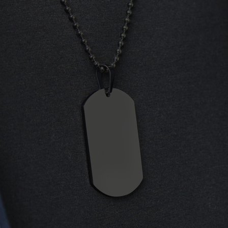 Black Dog Tag Necklace for Men - Dog tags