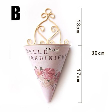Vägghängande blomkruka Blomkruka Plast Växtkorgar Hängande Flowder Hållare Balkong Trädgård Heminredning