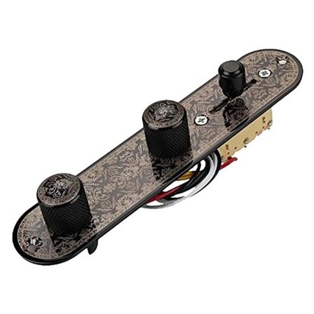 Musta kitara, jossa 3-asentoinen kytkin