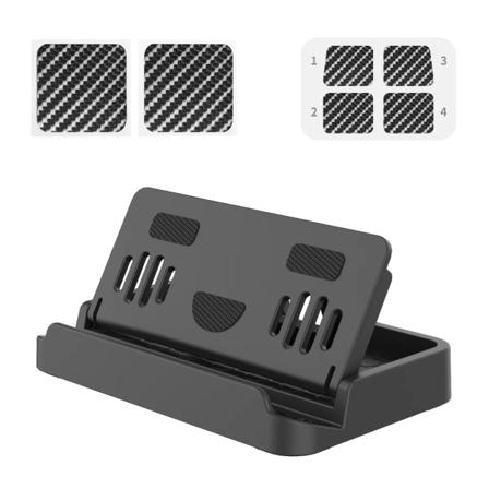 For Steam Deck Game Host Smiley Face med kjølehull Justerbar Folding Bracket Touch Pad