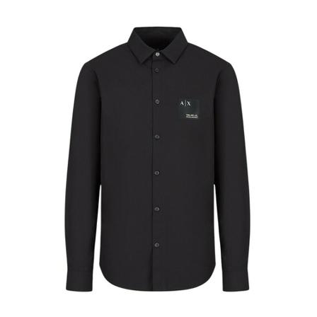 Armani Exchange, Formal Shirts Zwart, Heren, Maat:L