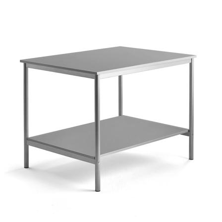 Arbeitstisch, 1200x900x900 mm, hellgraues Laminat, alugrau