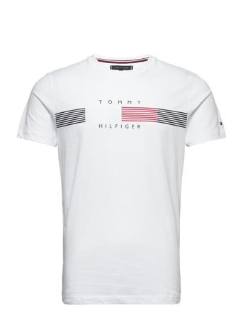 Chest Corp Stripe Graphic Tee T-shirt Hvid Tommy Hilfiger