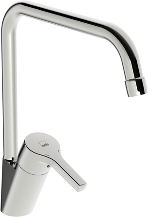 Oras Saga Style 3933FH Köksblandare hög pip, svängbar, förkromad, Badrum