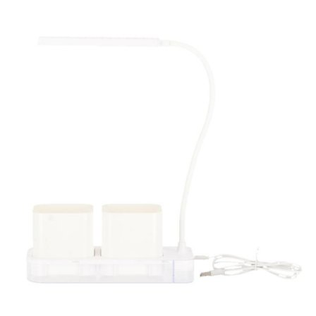 Växtlampa för växter + 2 krukor med timer - Vit