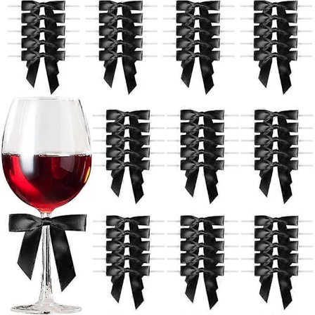 50-pack rosetter för vinglas ljusstake rosett dryck markör ljusstake