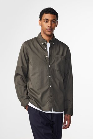 Arne Skjorta Herr Grön Ekologisk Bomullsblanding