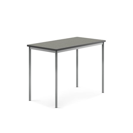 Tisch SONITUS, 1200x700x900 mm, Linoleum dunkelgrau, alugrau