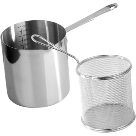 Syvärasvakeitin kori 304 ruostumatonta terästä tarttumaton kannettava paistinpannu kotitalouskäyttöön