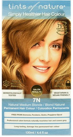 Tints of Nature Naturlig hårfarve Natural Medium Blonde 7N 130 ml, Hår, Hårfarve, Permanent Hårfarve