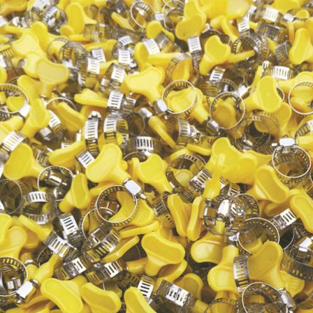 10 stk. 25-40mm slangeklemme med vingemøtrik i rustfrit stål (25-38mm gul) 9mm slangeklemme til swimmingpool vaskemaskine bil