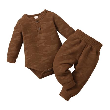 Spädbarn Baby Flickor Pojkar Casual Tvådelad Set Printed