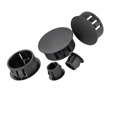 40 mm sorte hulpropper til møbler (10 pakke)